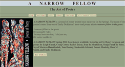 Desktop Screenshot of anarrowfellow.com